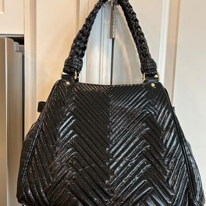 Cole Haan Patent Leather "Laury" Tote Bag in Black